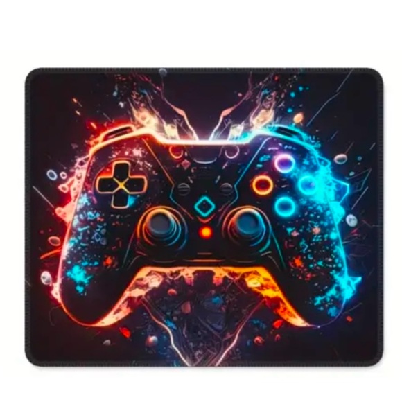 Multicolored Gaming Mouse Pad - Non-Slip, Washable, Stitched Edges - Like New! - Picture 1 of 15